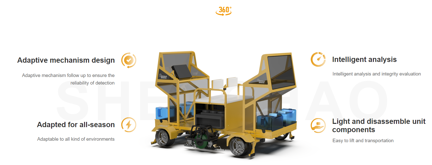 Máy dò lỗ hổng đường sắt nội bộ bằng siêu âm RSSUT1015 1