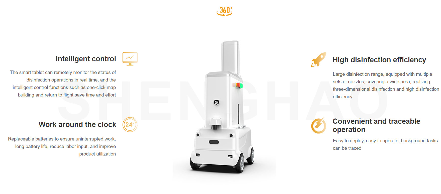 Robot khử trùng phun thông minh trong nhà IR-IWD4501B